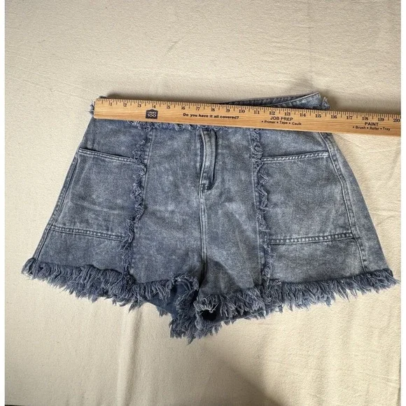 Fantastic Fawn High Rise Fringe Cut Off Booty Shorts Cowgirl Boho Western Sz L - Picture 6 of 9